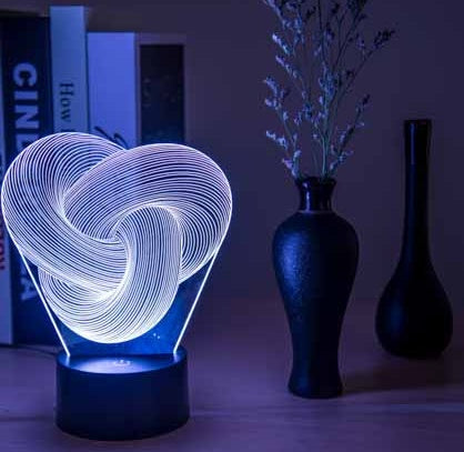 LED 3D Night Light Touch Colorful Acrylic 3D Table Lamp Decoration Lighting Baby Sleeping