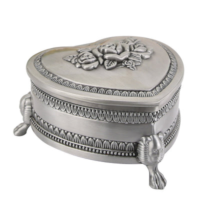 Creative European Retro Jewelry Storage Heart-shaped Rose Jewelry Box