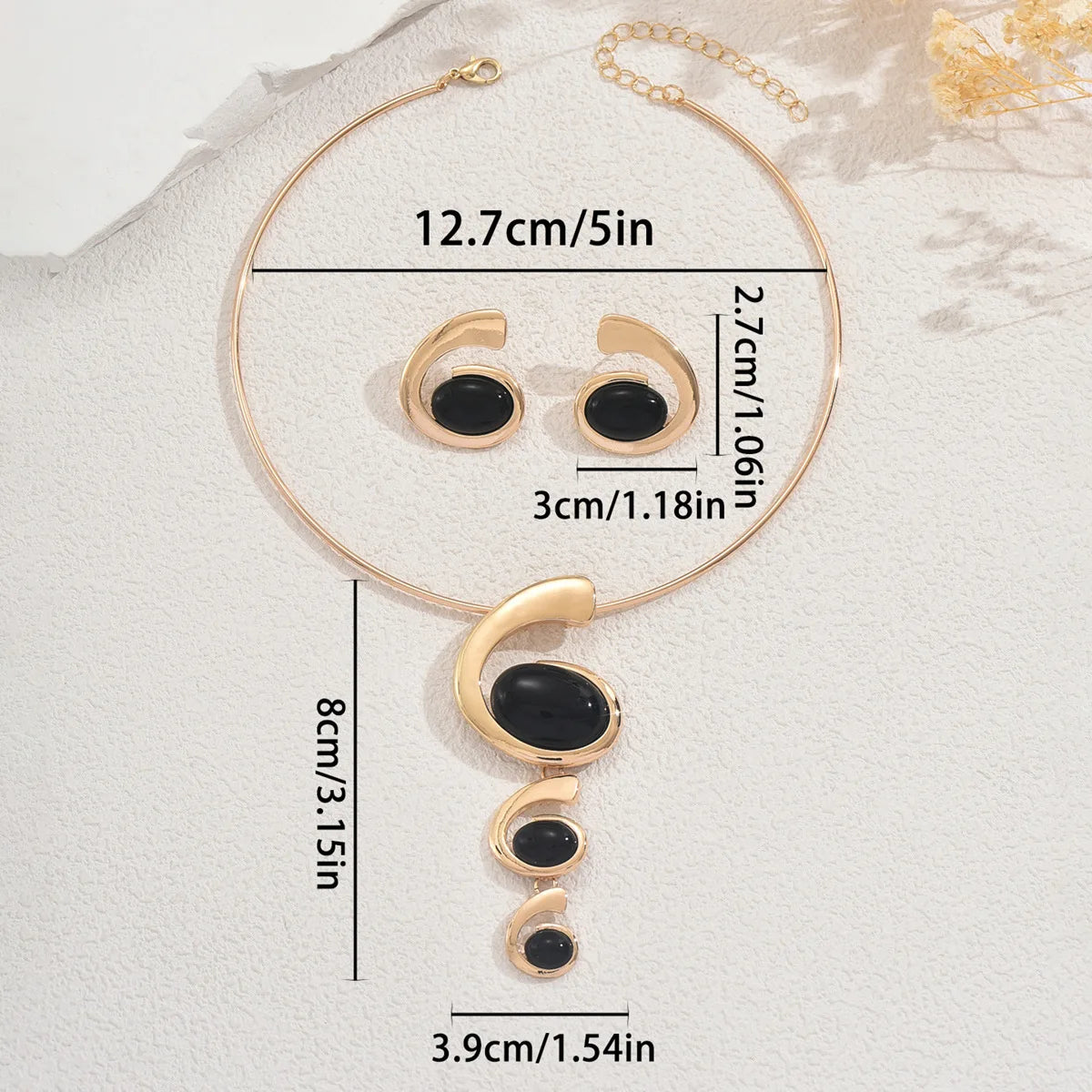 طقم قلادة وأقراط من الأحجار الكريمة - هدية لحفل الزفاف