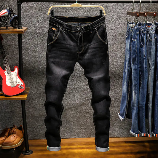 Men's Spring Trendy Stretch Jeans - European Style