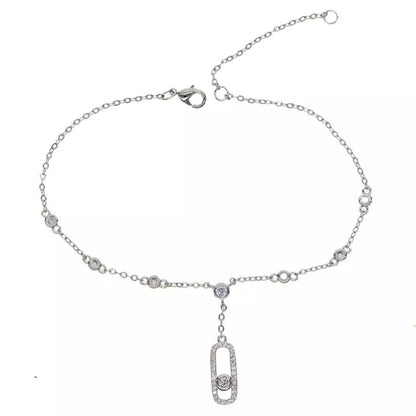 Simple Micro Inlaid Zircon All-match Anklet Trendy Jewelry